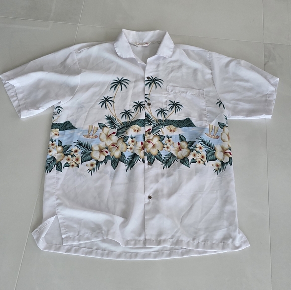 Uluwatu Other - Uluwatu Tropical White Hawaiian Shirt - XXL